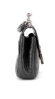 Saint Laurent College Medium Black Croc Embossed Leather