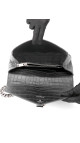 Saint Laurent College Medium Black Croc Embossed Leather