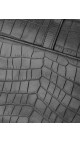 Saint Laurent College Medium Black Croc Embossed Leather