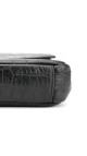 Saint Laurent College Medium Black Croc Embossed Leather