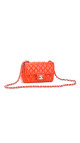 Chanel Classic Mini Single Flap Bag Orange Patent Leather