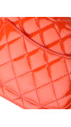Chanel Classic Mini Single Flap Bag Orange Patent Leather