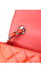 Chanel Classic Mini Single Flap Bag Orange Patent Leather