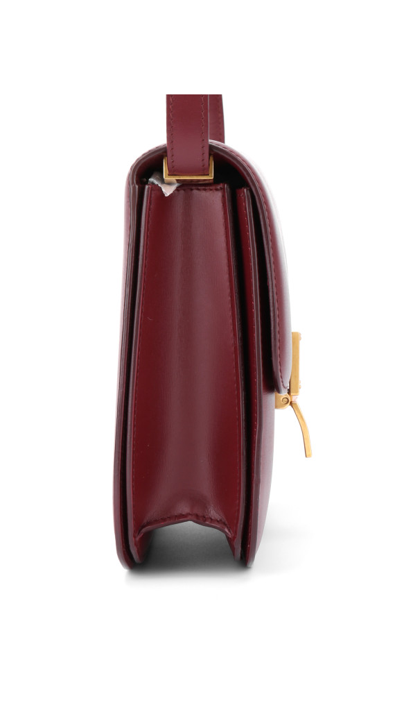 Céline Box Bag Medium Burgundy Calfskin
