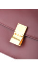 Céline Box Bag Medium Burgundy Calfskin