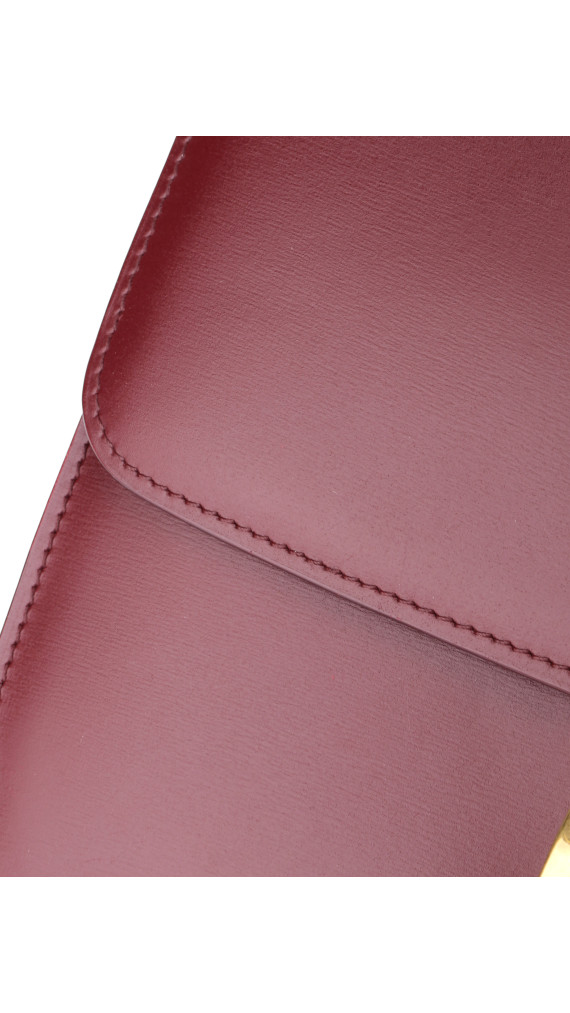 Céline Box Bag Medium Burgundy Calfskin