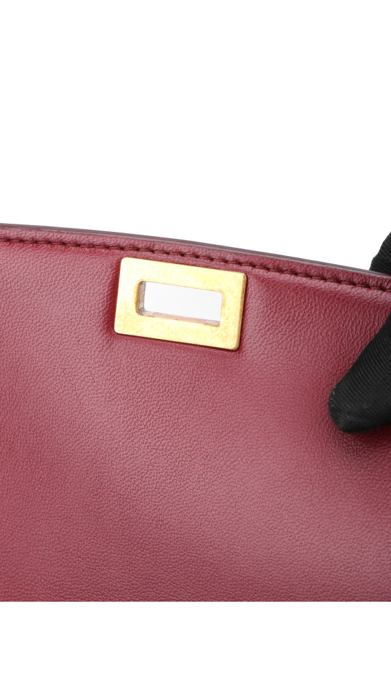 Céline Box Bag Medium Burgundy Calfskin