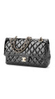 Chanel Classic Double Flap Medium Black Patent Leather