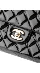 Chanel Classic Double Flap Medium Black Patent Leather