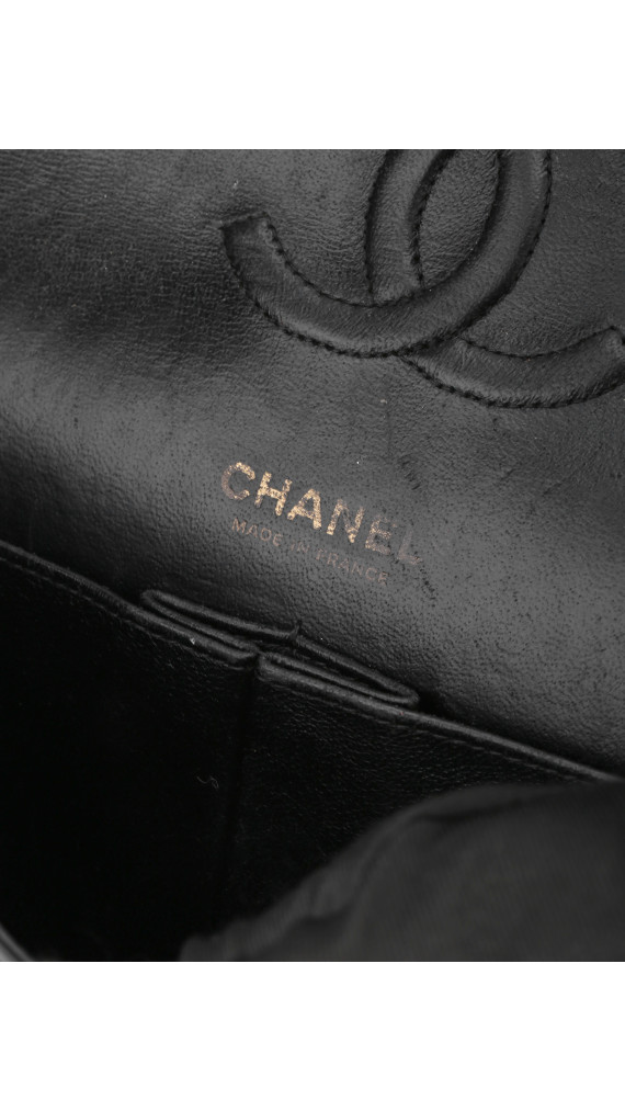 Chanel Classic Double Flap Medium Black Patent Leather
