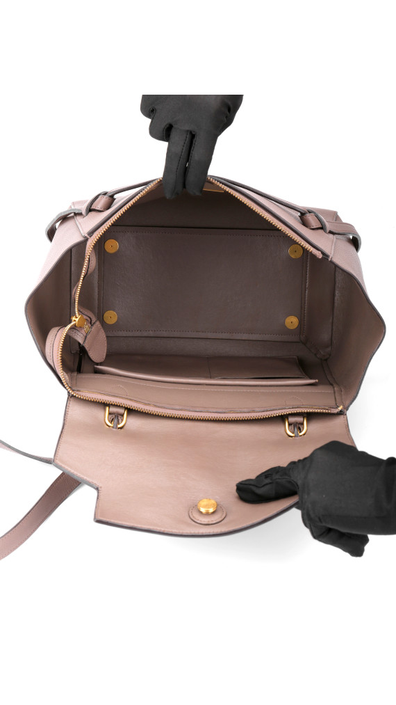 Céline Belt Bag Medium Taupe Grained Leather