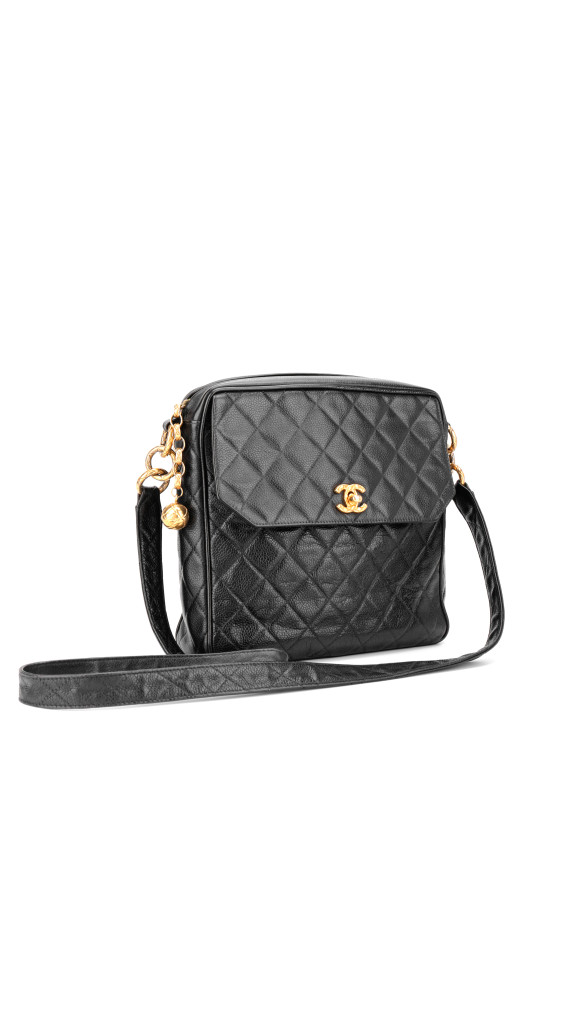Chanel Vintage Camera Bag Black Caviar