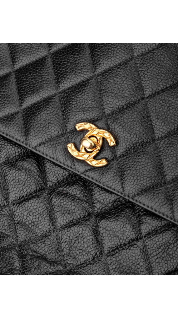 Chanel Vintage Camera Bag Black Caviar