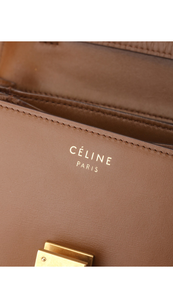 Céline Box Bag Medium Brown Calfskin