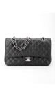 Chanel Classic Double Flap Medium Black Caviar with Silver Hardware