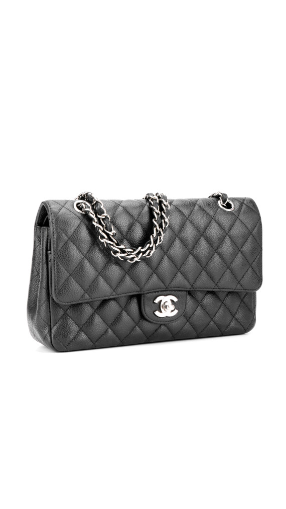 Chanel Classic Double Flap Medium Black Caviar with Silver Hardware