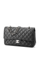 Chanel Classic Double Flap Medium Black Caviar with Silver Hardware