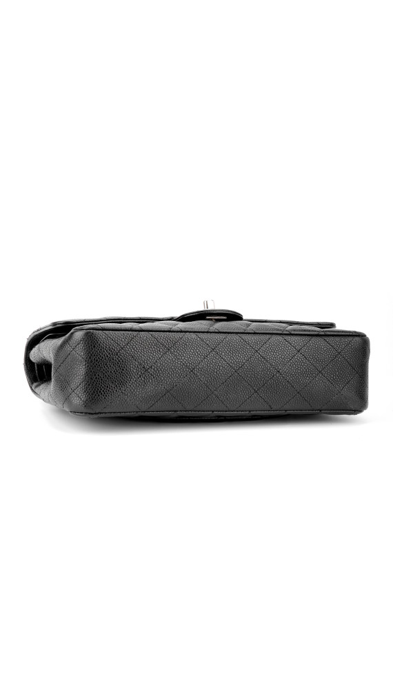 Chanel Classic Double Flap Medium Black Caviar with Silver Hardware