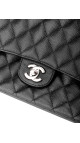 Chanel Classic Double Flap Medium Black Caviar with Silver Hardware