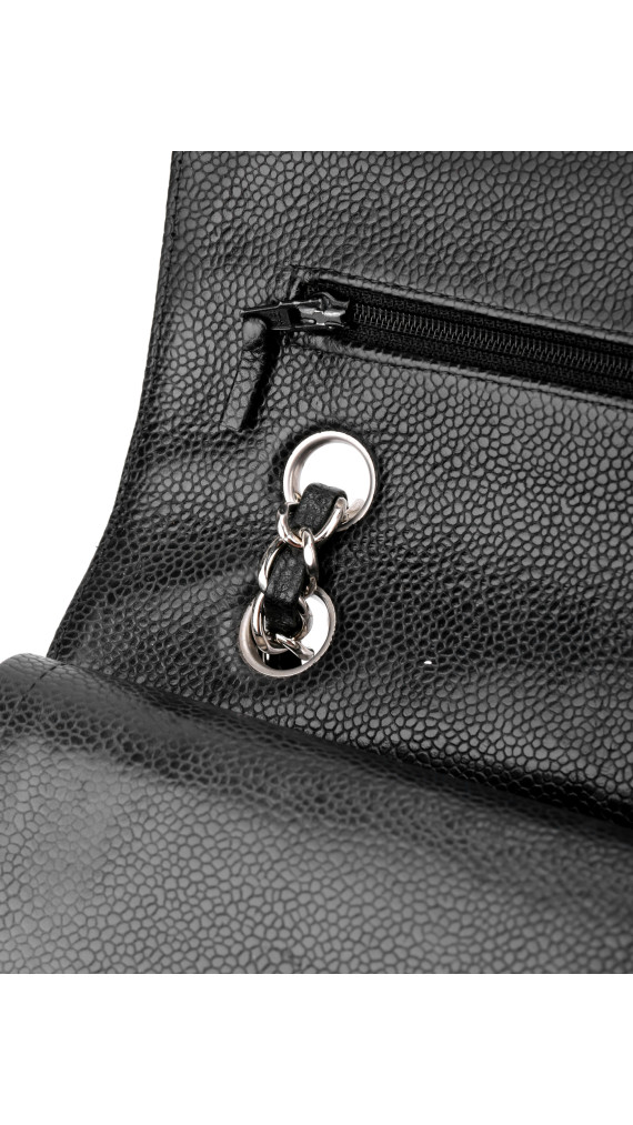 Chanel Classic Double Flap Medium Black Caviar with Silver Hardware
