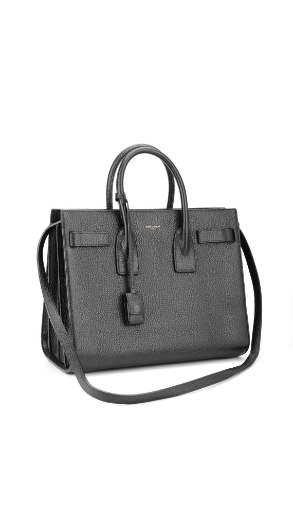 Saint Laurent Sac de Jour Black Grained Leather Shoulder Bag