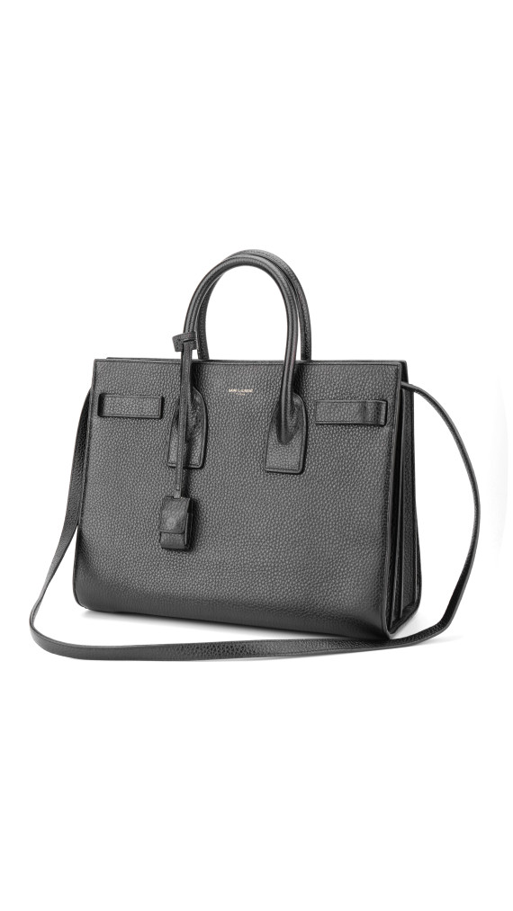 Saint Laurent Sac de Jour Black Grained Leather Shoulder Bag