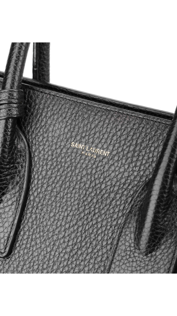 Saint Laurent Sac de Jour Black Grained Leather Shoulder Bag