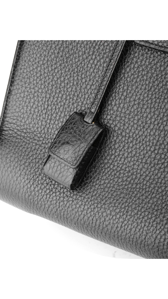 Saint Laurent Sac de Jour Black Grained Leather Shoulder Bag