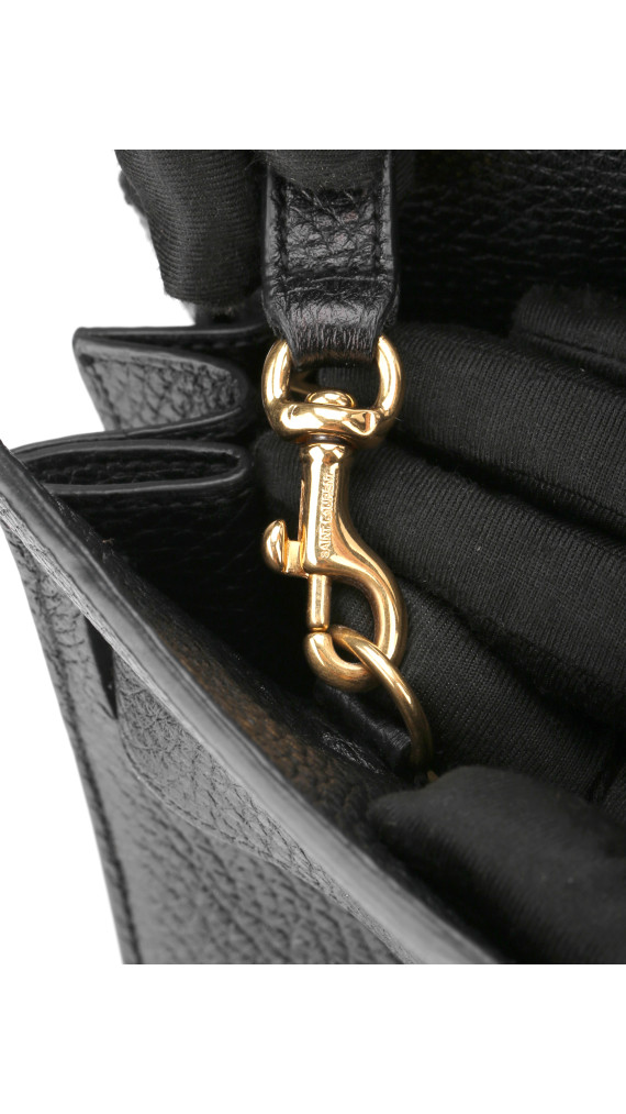 Saint Laurent Sac de Jour Black Grained Leather Shoulder Bag