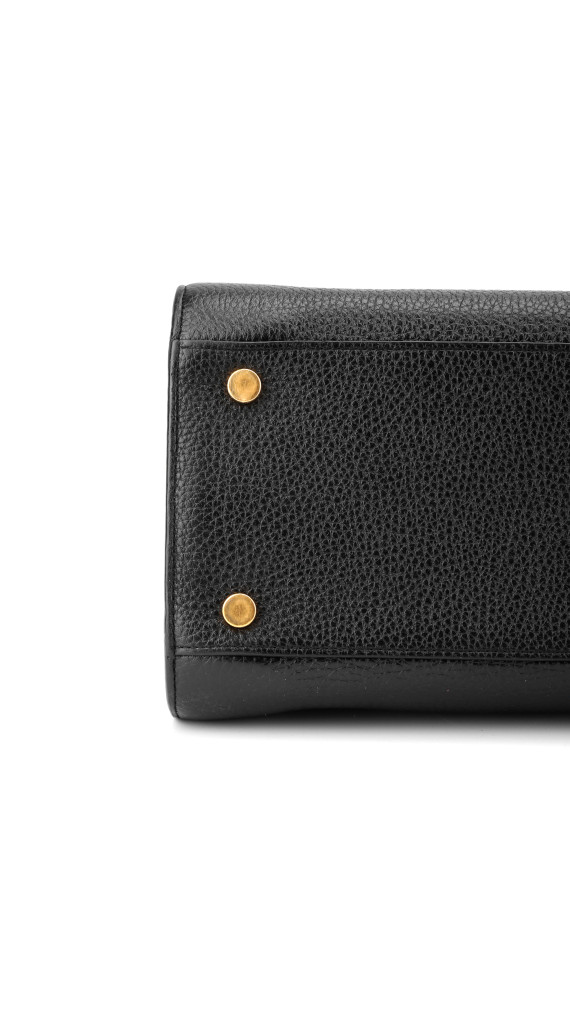 Saint Laurent Sac de Jour Black Grained Leather Shoulder Bag