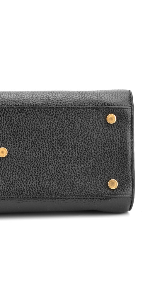 Saint Laurent Sac de Jour Black Grained Leather Shoulder Bag
