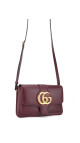 Gucci GG Marmont Skulderveske i Bordeaux Skinn