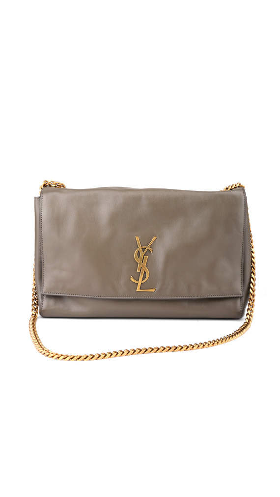 Saint Laurent Kate Reversible Shoulder Bag - Taupe Suede og Leather