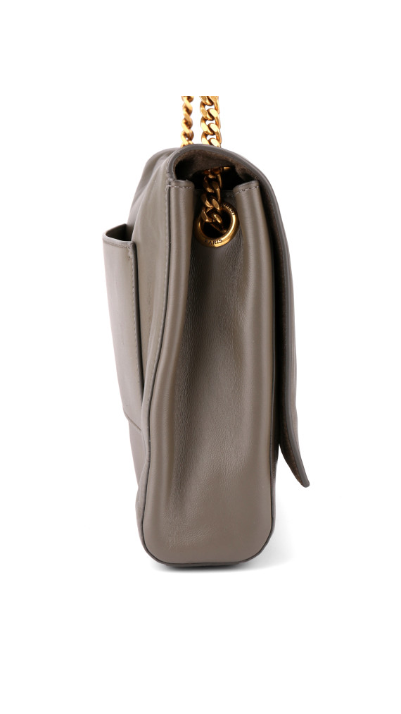 Saint Laurent Kate Reversible Shoulder Bag - Taupe Suede og Leather