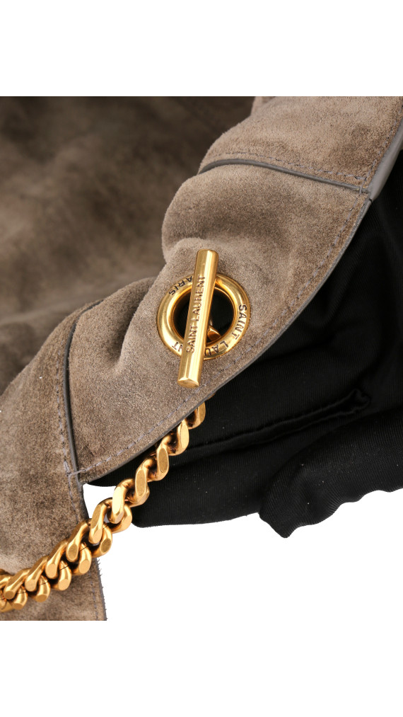 Saint Laurent Kate Reversible Shoulder Bag - Taupe Suede og Leather