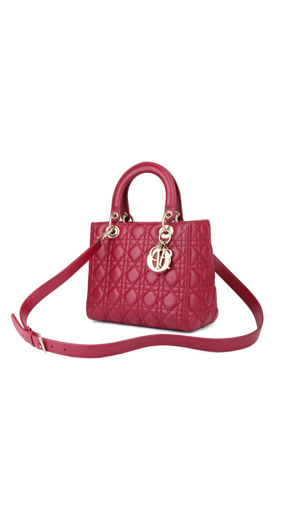 Christian Dior Lady Dior Medium Red Cannage Lambskin