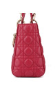 Christian Dior Lady Dior Medium Red Cannage Lambskin