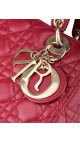 Christian Dior Lady Dior Medium Red Cannage Lambskin