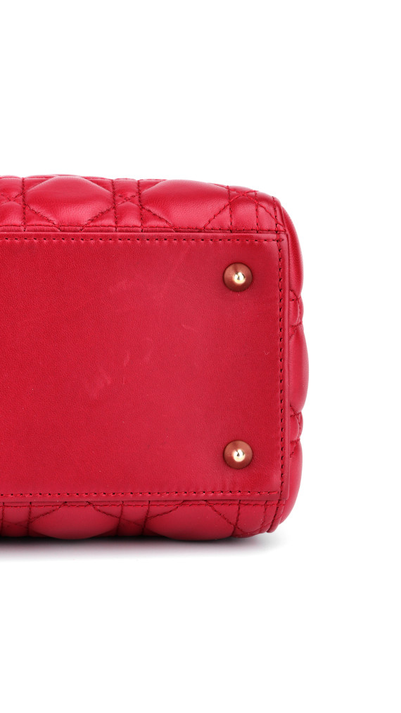 Christian Dior Lady Dior Medium Red Cannage Lambskin