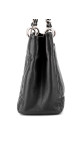 Chanel Shopping Tote i svart quiltet caviar-skinn med sølvfarget hardware