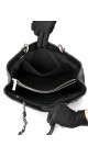 Chanel Shopping Tote i svart quiltet caviar-skinn med sølvfarget hardware