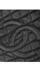 Chanel Shopping Tote i svart quiltet caviar-skinn med sølvfarget hardware