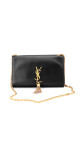 Saint Laurent Kate Tassel Chain Bag Black Leather