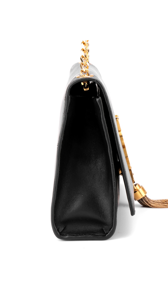 Saint Laurent Kate Tassel Chain Bag Black Leather
