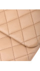 Chanel Single Flap Bag i Beige Calfskinn