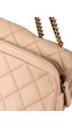 Chanel Single Flap Bag i Beige Calfskinn