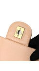 Chanel Single Flap Bag i Beige Calfskinn