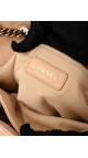 Chanel Single Flap Bag i Beige Calfskinn