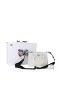 Prada Galleria Small Shoulder Bag - White Patent Leather