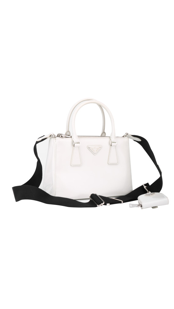 Prada Galleria Small Shoulder Bag - White Patent Leather